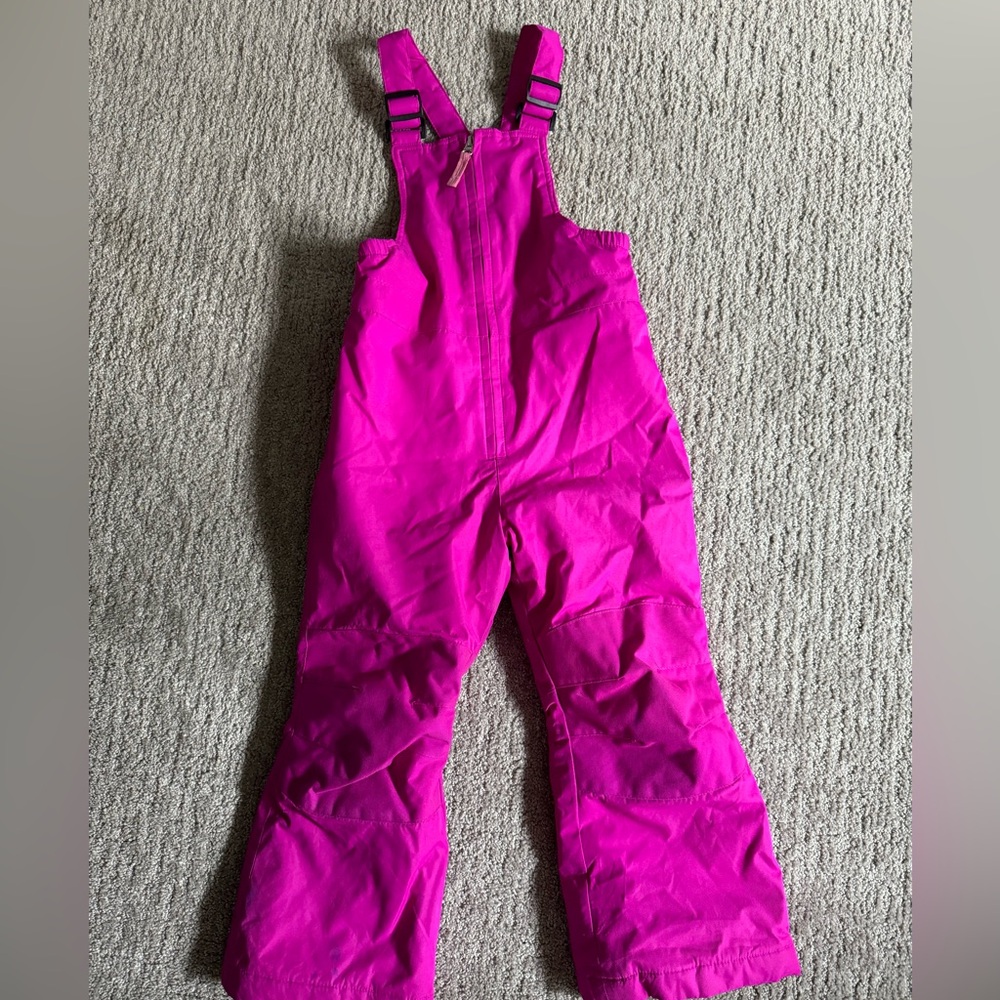 Lands end size 4 pink snow bibs great condition worn once